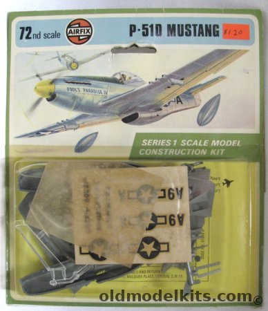 Airfix 1/72 P-51D Mustang - Fool's Paradise IV 363rd FG 9th Air Force USAAF England 1944 - Blister Pack Issue, 01018-4 plastic model kit